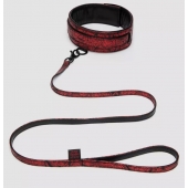 Стильный ошейник с поводком Reversible Faux Leather Collar and Lead - Fifty Shades of Grey - купить с доставкой в Ачинске