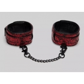 Красно-черные оковы Reversible Faux Leather Ankle Cuffs - Fifty Shades of Grey - купить с доставкой в Ачинске