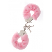 Металлические наручники с розовой меховой опушкой METAL HANDCUFF WITH PLUSH PINK - Dream Toys - купить с доставкой в Ачинске