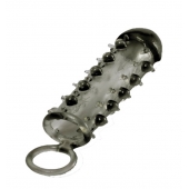 Дымчатая стимулирующая насадка с закрытой головкой SAMURAI PENIS SLEEVE BLACK - 14,5 см. - NMC - в Ачинске купить с доставкой