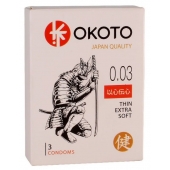 Тонкие презервативы OKOTO Thin Extra Soft - 3 шт. - Sitabella - купить с доставкой в Ачинске