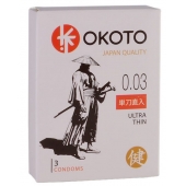 Ультратонкие презервативы OKOTO Ultra Thin - 3 шт. - Sitabella - купить с доставкой в Ачинске