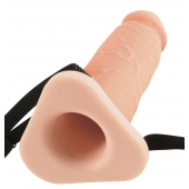 Телесный реалистичный фаллоимитатор с полостью Silicone Hollow Extension - 20 см. - Pipedream - купить с доставкой в Ачинске