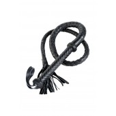 Длинный кожаный кнут с хлопушками на конце - ToyFa - купить с доставкой в Ачинске