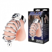 Серебристая клетка для члена Urethral Play Cage - BlueLine - купить с доставкой в Ачинске