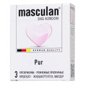 Супертонкие презервативы Masculan Pur - 3 шт. - Masculan - купить с доставкой в Ачинске