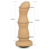 Телесная рельефная насадка Harness - 14,2 см. - LOVETOY (А-Полимер) - купить с доставкой в Ачинске