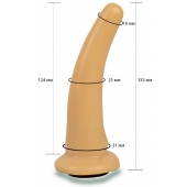 Телесная гладкая насадка Harness - 13,3 см. - LOVETOY (А-Полимер) - купить с доставкой в Ачинске