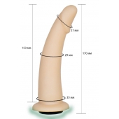Телесная гладкая насадка-фаллоимитатор Harness - 17 см. - LOVETOY (А-Полимер) - купить с доставкой в Ачинске