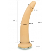 Телесная гладкая насадка-фаллоимитатор Harness - 20 см. - LOVETOY (А-Полимер) - купить с доставкой в Ачинске