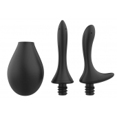 Черный анальный душ Nexus Anal Douche Set с 2 сменными насадками - Nexus Range - купить с доставкой в Ачинске