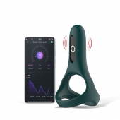 Изумрудное виброкольцо Magic Motion Rise с подхватом мошонки - Magic Motion - в Ачинске купить с доставкой
