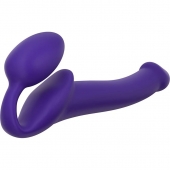 Фиолетовый безремневой страпон Silicone Bendable Strap-On - size M - Strap-on-me - купить с доставкой в Ачинске