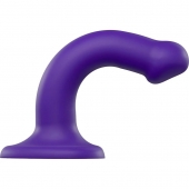 Фиолетовый фаллоимитатор-насадка Strap-On-Me Dildo Dual Density size S - 17 см. - Strap-on-me - купить с доставкой в Ачинске