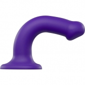 Фиолетовый фаллоимитатор-насадка Strap-On-Me Dildo Dual Density size M - 18 см. - Strap-on-me - купить с доставкой в Ачинске