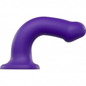 Фиолетовый фаллоимитатор-насадка Strap-On-Me Dildo Dual Density size L - 19 см. - Strap-on-me - купить с доставкой в Ачинске