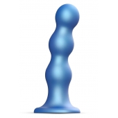 Голубая насадка Strap-On-Me Dildo Plug Balls size S - Strap-on-me - купить с доставкой в Ачинске