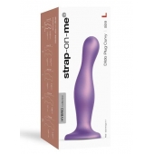 Фиолетовая насадка Strap-On-Me Dildo Plug Curvy size L - Strap-on-me - купить с доставкой в Ачинске