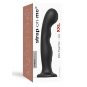 Черная насадка Strap-On-Me Dildo Plug P G size XXL - Strap-on-me - купить с доставкой в Ачинске