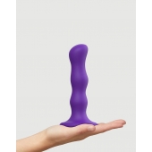 Фиолетовая насадка Strap-On-Me Dildo Geisha Balls size M - Strap-on-me - купить с доставкой в Ачинске
