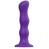Фиолетовая насадка Strap-On-Me Dildo Geisha Balls size M - Strap-on-me - купить с доставкой в Ачинске