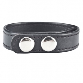 Кольцо на пенис SNAP COCK RING из искусственной кожи на клепках - BlueLine - в Ачинске купить с доставкой