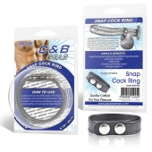 Кольцо на пенис SNAP COCK RING из искусственной кожи на клепках - BlueLine - в Ачинске купить с доставкой