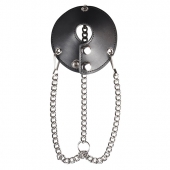 Утяжка для мошонки из искусственной кожи с цепочками PARACHUTE BALL STRETCHER - BlueLine - купить с доставкой в Ачинске