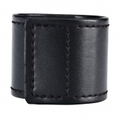 Хомут-утяжка для мошонки из искусственной кожи на липучке VELCRO BALL STRETCHER- 4 см. - BlueLine - в Ачинске купить с доставкой