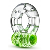 Зеленое эрекционное виброкольцо Arouser Vibrating C-Ring - Blush Novelties - в Ачинске купить с доставкой