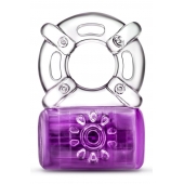 Фиолетовое эрекционное виброкольцо One Night Stand Vibrating C-Ring - Blush Novelties - в Ачинске купить с доставкой