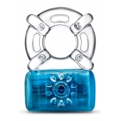 Синее эрекционное виброкольцо One Night Stand Vibrating C-Ring - Blush Novelties - в Ачинске купить с доставкой