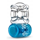 Синее эрекционное виброкольцо One Night Stand Vibrating C-Ring - Blush Novelties - в Ачинске купить с доставкой