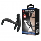 Черная вибронасадка на пенис Vibrating Penis Sling - Baile - в Ачинске купить с доставкой