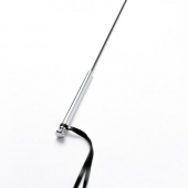 Черный кожаный стек с гладкой ручкой - 55 см. - Crazy Handmade - купить с доставкой в Ачинске