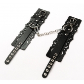 Узорчатые кожаные оковы с регулируемыми ремешками - Crazy Handmade - купить с доставкой в Ачинске