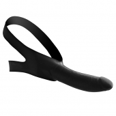 Черный кляп-страпон Masters Mini Face Fuck Strap-On - 14 см. - XR Brands - купить с доставкой в Ачинске