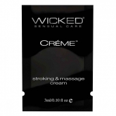 Крем для массажа и мастурбации Wicked Stroking and Massage Creme - 3 мл. - Wicked - купить с доставкой в Ачинске