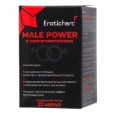 Капсулы для мужчин Erotichard male power с пантогематогеном - 20 капсул (0,370 гр.) - Erotic Hard - купить с доставкой в Ачинске