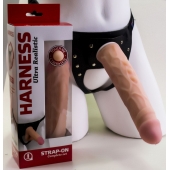 Насадка-фаллос в комплекте с трусиками Harness - 21,6 см. - LOVETOY (А-Полимер) - купить с доставкой в Ачинске