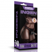 Женский темнокожий страпон Easy Strapon Set 7 Inch - 18 см. - Lovetoy - купить с доставкой в Ачинске