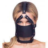 Черный намордник с кляпом-шаром Head Harness With A Gag - Orion - купить с доставкой в Ачинске
