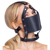 Черный намордник с кляпом-шаром Head Harness With A Gag - Orion - купить с доставкой в Ачинске