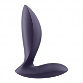 Фиолетовый анальный вибростимулятор Power Plug - Satisfyer - в Ачинске купить с доставкой