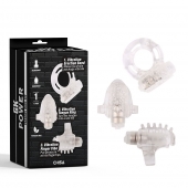 Набор из 3 прозрачных эрекционных колец с вибрацией Teasers Ring Kit - Chisa - в Ачинске купить с доставкой