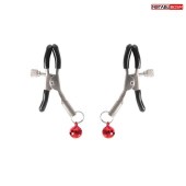 Серебристые зажимы на соски с шариками - Notabu - купить с доставкой в Ачинске