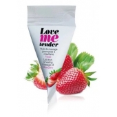 Съедобное согревающее массажное масло Love Me Tender Strawberry с ароматом клубники - 10 мл. - Love to Love - купить с доставкой в Ачинске