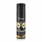 Съедобный гель Dual Vibe Pina Colada с эффектом вибрации и вкусом коктейля пина колада - 15 мл. - ORGIE - купить с доставкой в Ачинске
