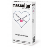 Ультрапрочные презервативы Masculan Ultra Safe Black - 10 шт. - Masculan - купить с доставкой в Ачинске