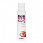 Массажная хрустящая пенка Tickle My Body Strawberry с ароматом клубники - 150 мл. - Love to Love - купить с доставкой в Ачинске